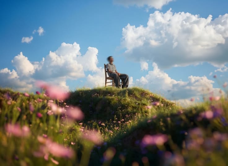 Dreamy landscape referral background